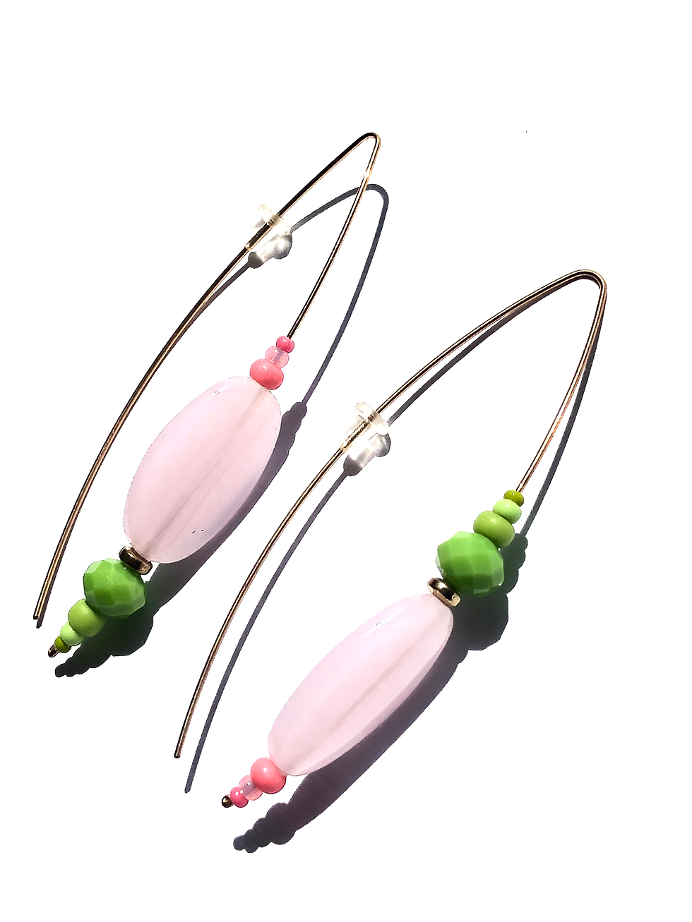 Thumbnail: cotton candy days quartz & crystal earrings 