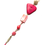 Thumbnail: raspberry coconut tagua nut & fresh water pearl single shoulder duster earring