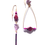 Thumbnail: pomegranate punch fresh water pearl & amethyst trapeze & straight earrings