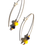 Thumbnail: hug yourself yellow & purple crystal earrings 