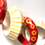 Thumbnail: delta ready red and cream resin bangle 4 piece stack