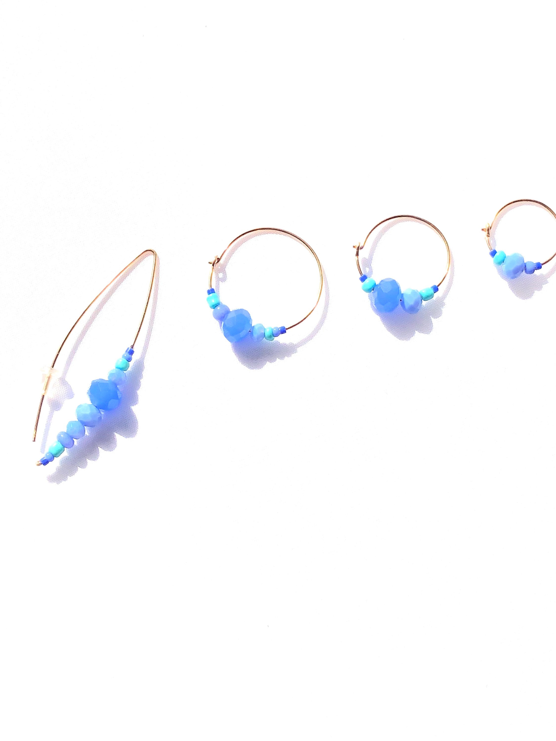 on the wings of a breeze periwinkle crystal 4 piece earring set 