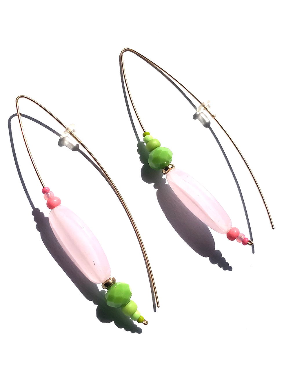 Thumbnail: cotton candy days quartz & crystal earrings 