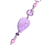 Thumbnail: sweet sticky candy lilac jade & pink crystal single shoulder duster earring