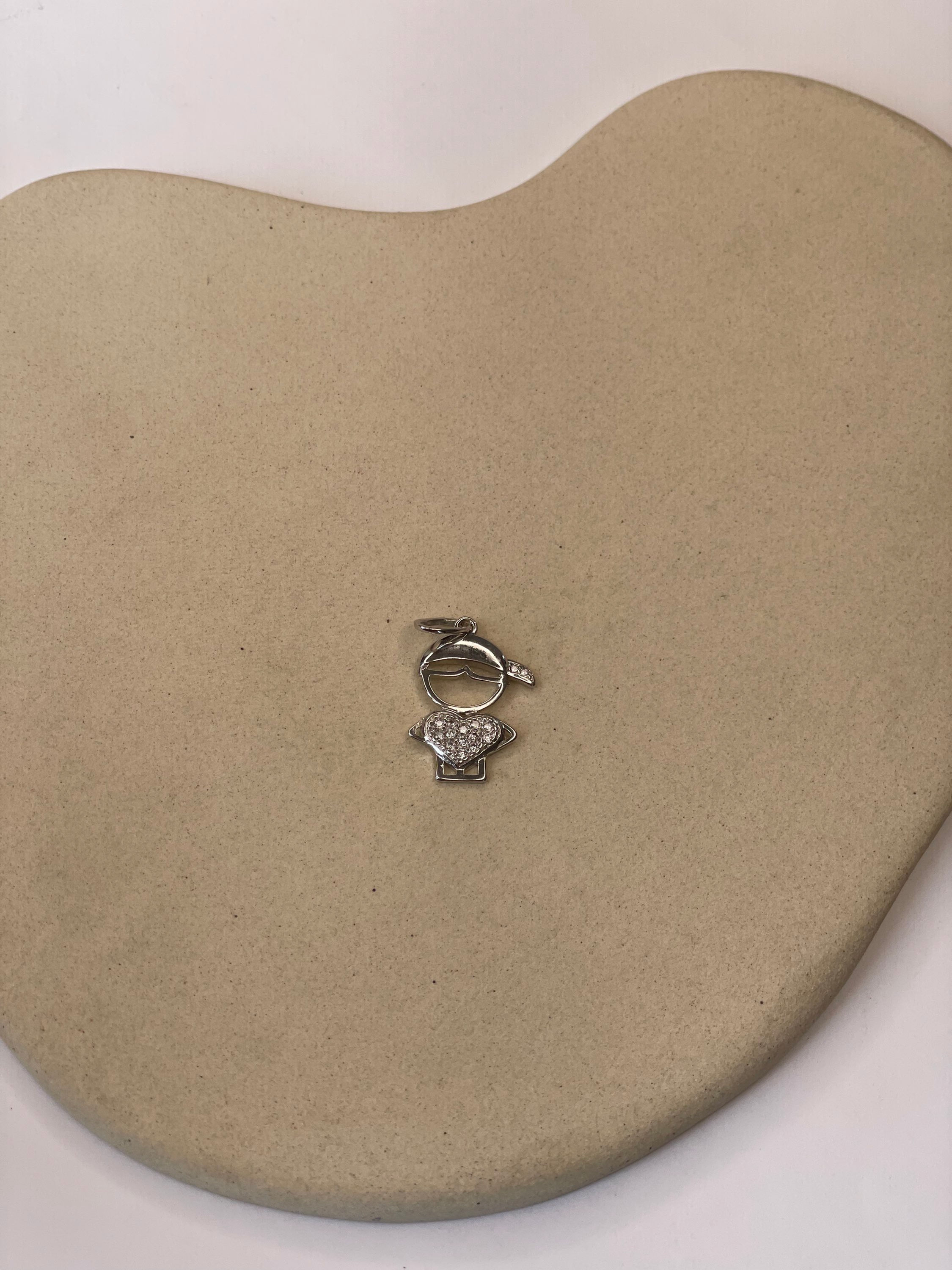 Pingente Prata Masculino Cravejado 