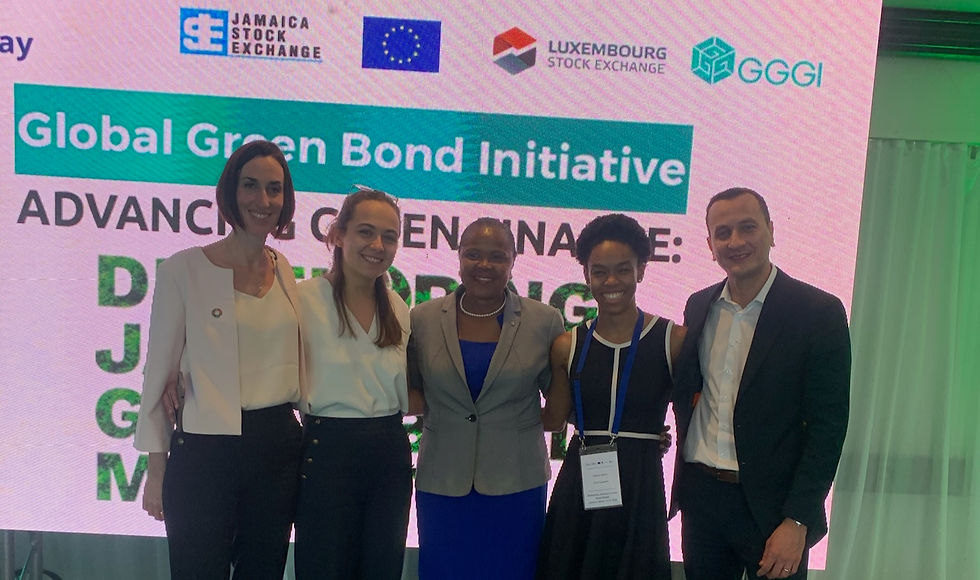 people at the global green bond initiative event including Zahra Henry, Founder of ZLH Careers