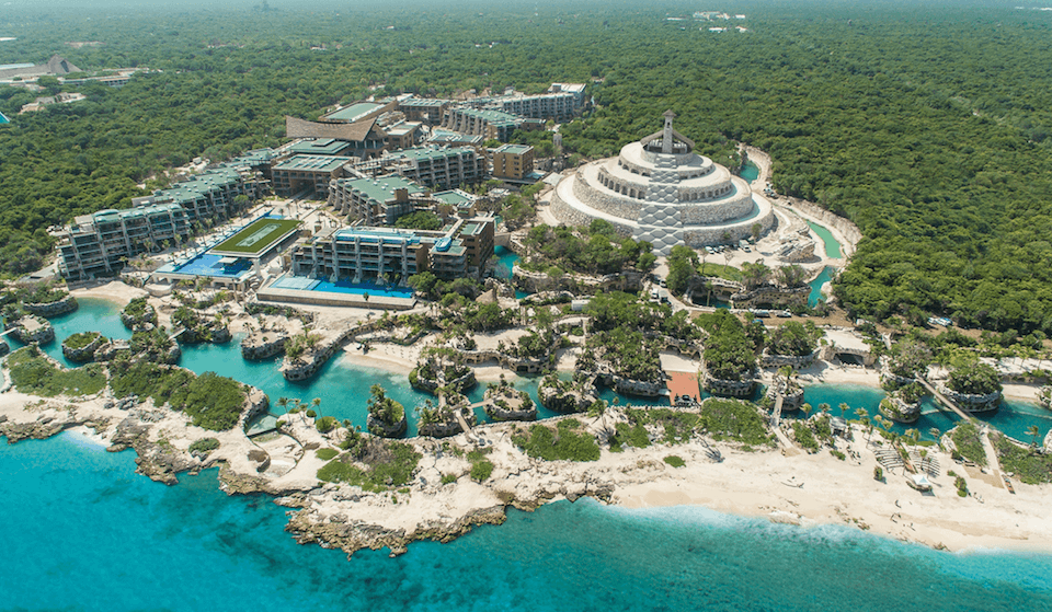 aeriel view of Xcaret Hotel