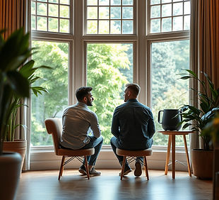 From a relatively distant perspective, a big beautiful and calming clinic, designed in a r