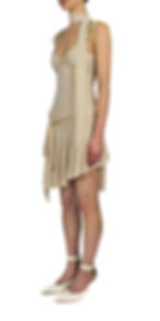 Thumbnail: ILLUSION MESH DRAPED MINI SKIRT