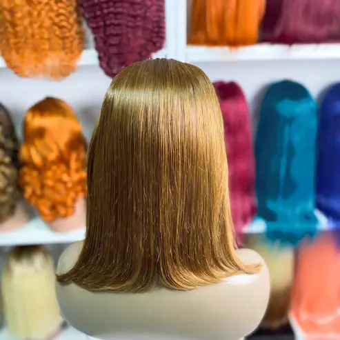 Thumbnail: 13*4 BoB Wig Straight Wigs Color 4# 250% Density