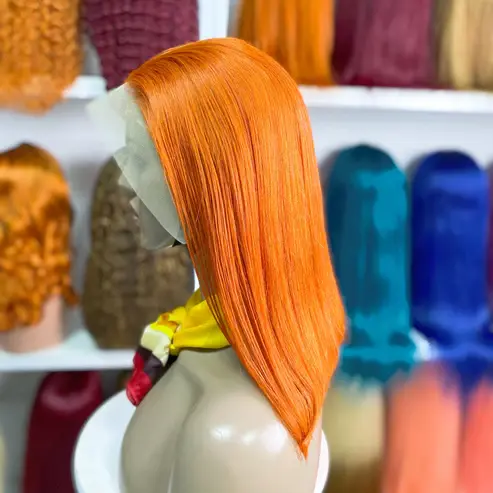 Thumbnail: 13*4 BoB Wig Straight Wigs Color 350# 250% Density