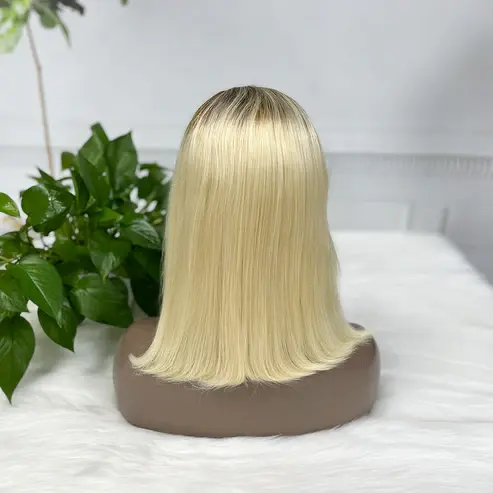 Thumbnail: 13*4 BoB Wig Straight Wigs Color T4/613# 200% Density