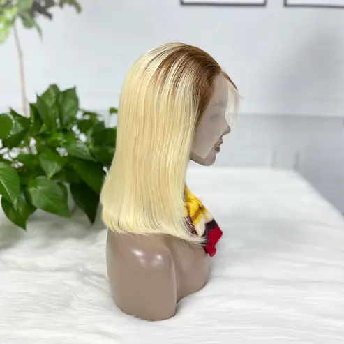 Thumbnail: 13*4 BoB Wig Straight Wigs Color T4/613# 200% Density