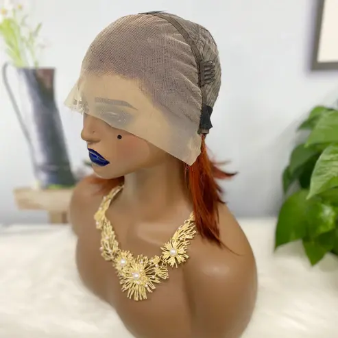 Thumbnail: 13*4 BoB Wig Straight Wigs Color 30# 250% Density