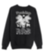 Back of black crew with the creature from Revelation.  Has verse Revelation 4:8b underneath the creature.
