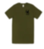 Army green Christian shirt with Dove on left chest.
