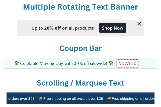 Profy Announcement Bar Banners banner
