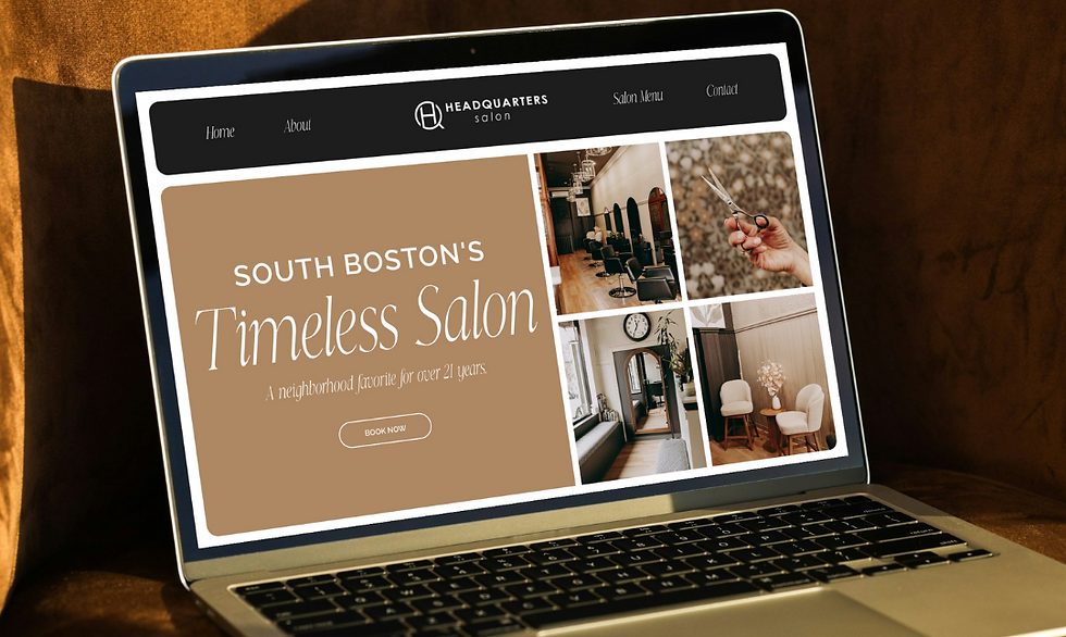Boston hair salon web design, modern website for boston MA hair salob