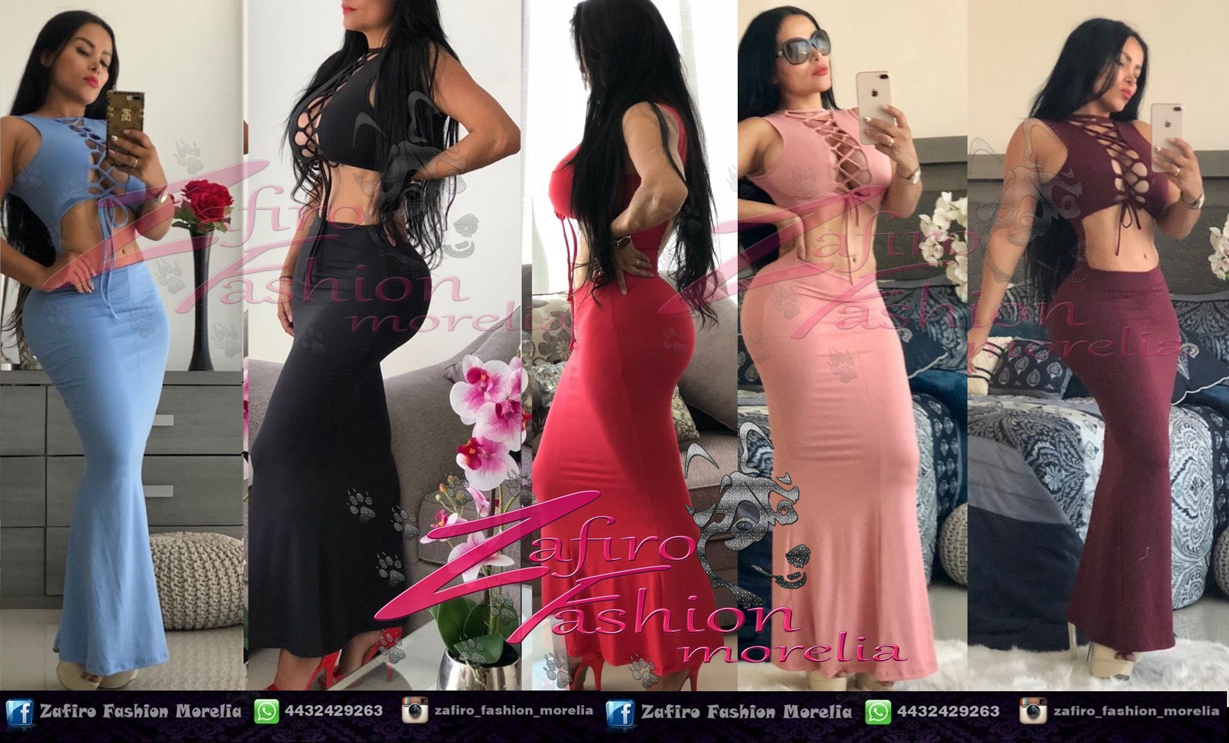Maxi vestido abdomen descubierto descote de pechos