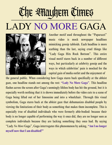 Lady No More Gaga