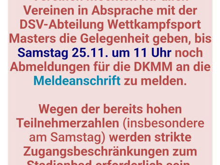 DKMM Hannover: Zugangsbeschränkungen und Abmeldemöglichkeit