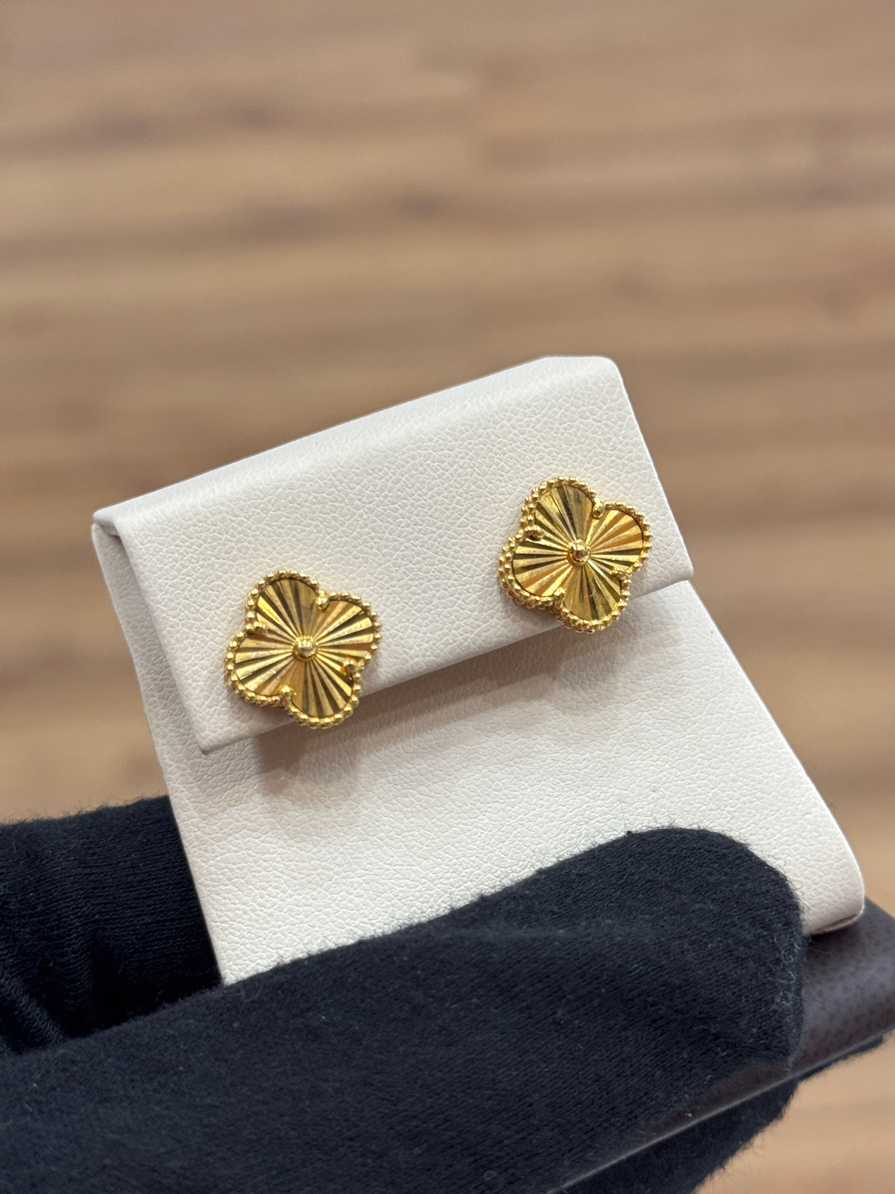 All Gold VCA Earrings/14KT 