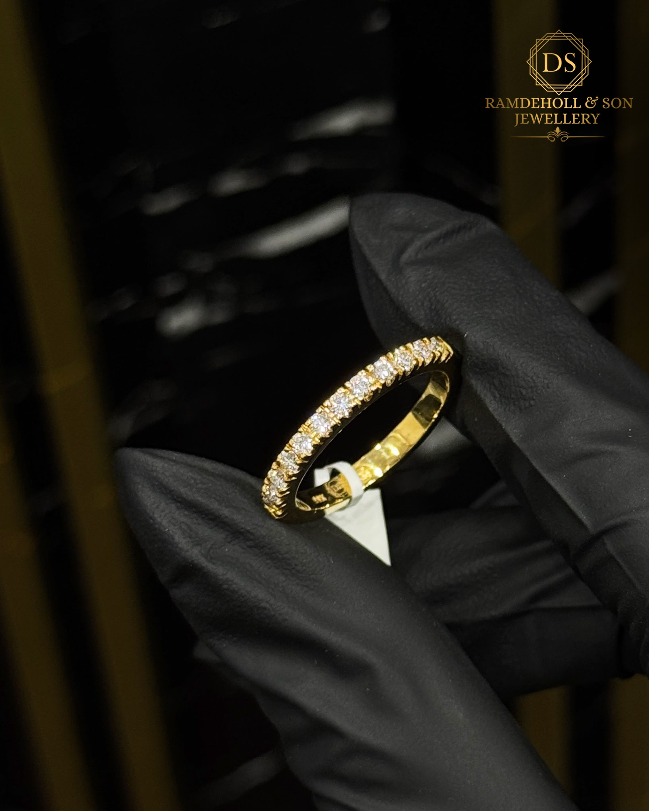 Diamond Half Eternity Ring 0.36cttw VVS1/14KT YG