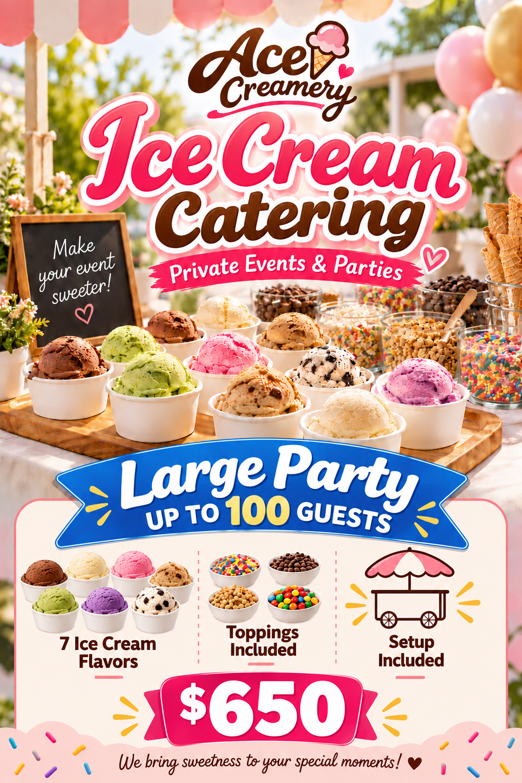 LARGE PARTY - UP TO 100 GUEST - ALL YOU CAN EAT