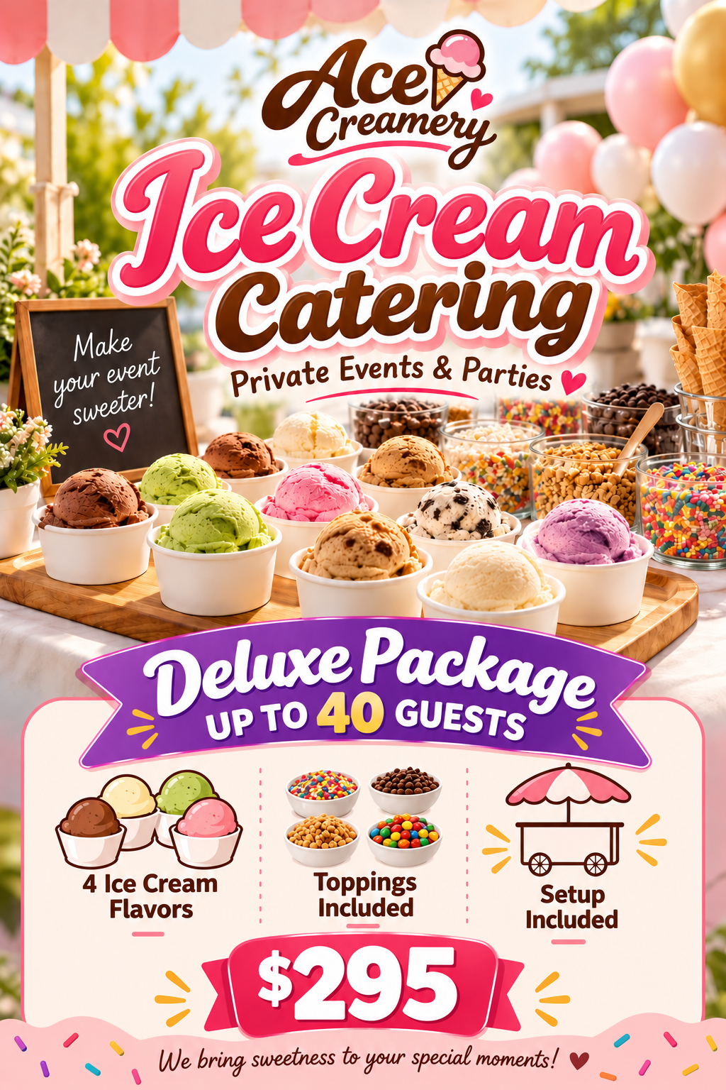DELUXE PACKAGE - UP TO 40 GUESTS - ALL YOU CAN EAT