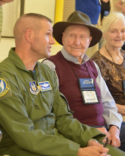 Author and Gail Halvorsen Candy Bomber (2022), McConnell AFB KS