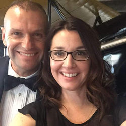 Author and Jenny Heseltine (2017), Air Force Ball Wichita KS, the night before Joint Task