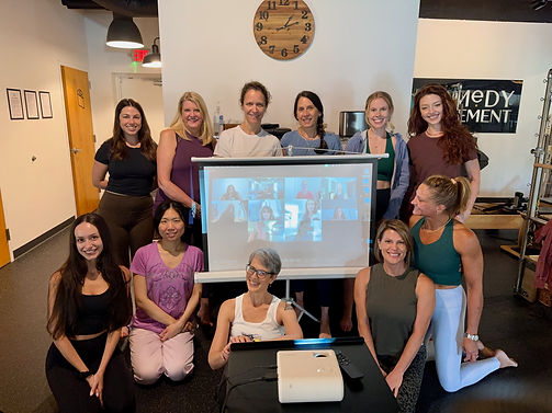 Photo of group of students from teacher training with Lauren