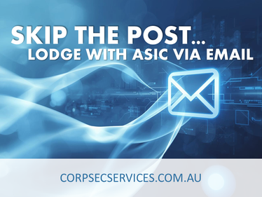 Skip the Post: Lodge with ASIC via Email