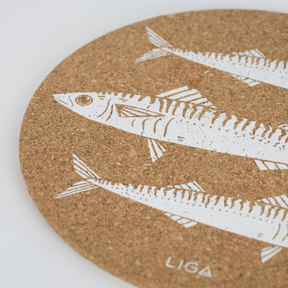 Thumbnail: Mackeral Cork Mat Set | Set of 4