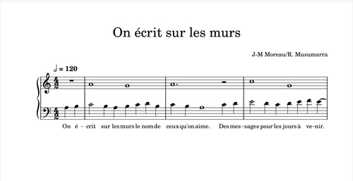 On écrit sur les murs | Les cours de piano