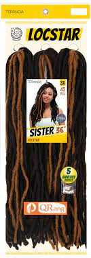 Thumbnail: Teranga Locstar 3x | 45 Pieces | Sister 36”| Color: Various