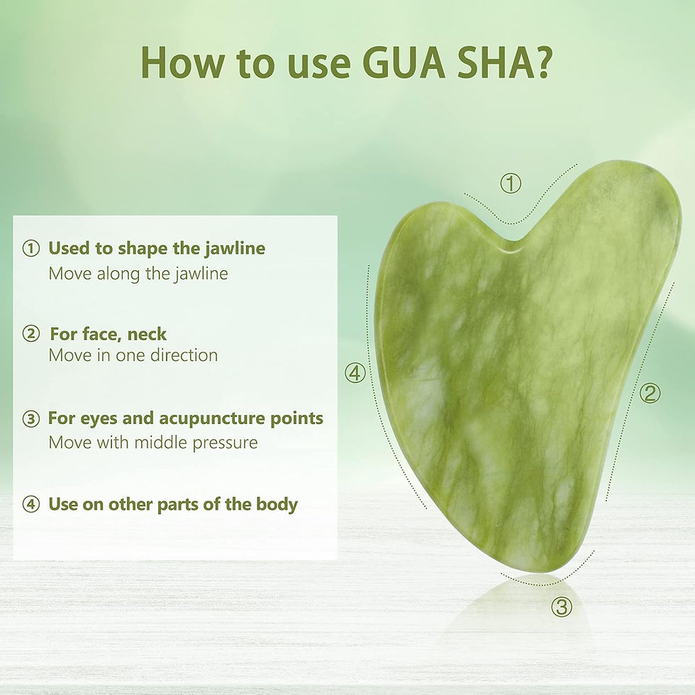 Thumbnail: Jade Roller And Gua Sha Tools Set, Skin Care Massager