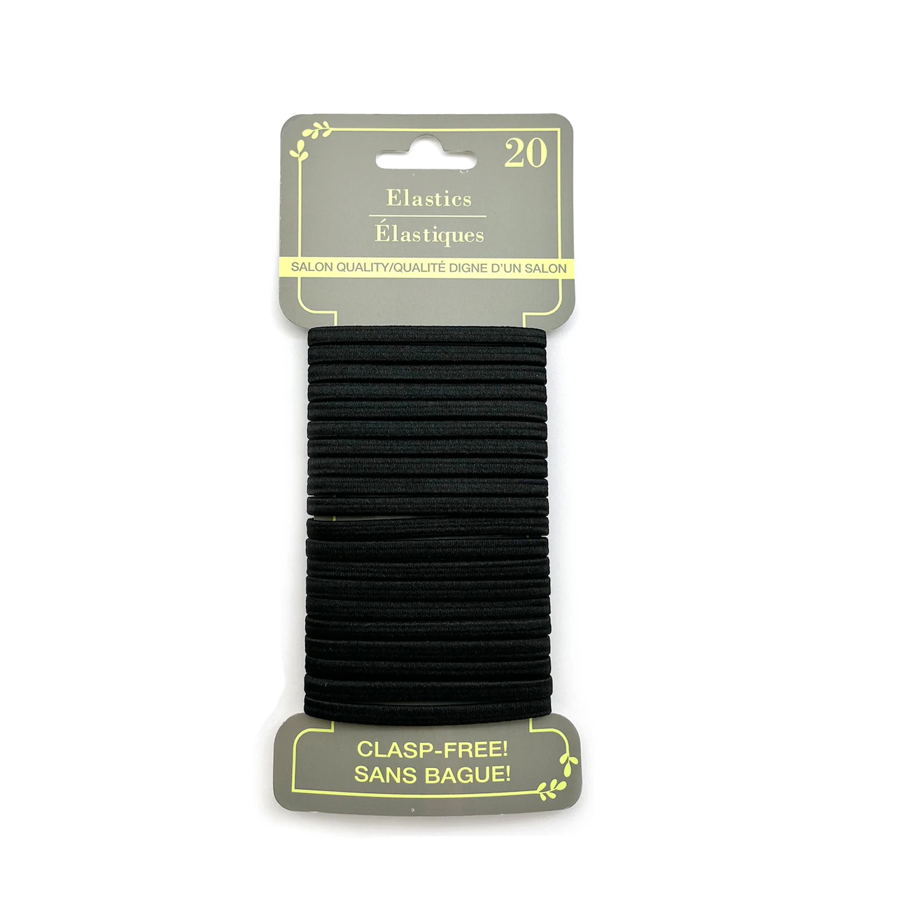 Black Clasp-Free Hair Ties 30Count