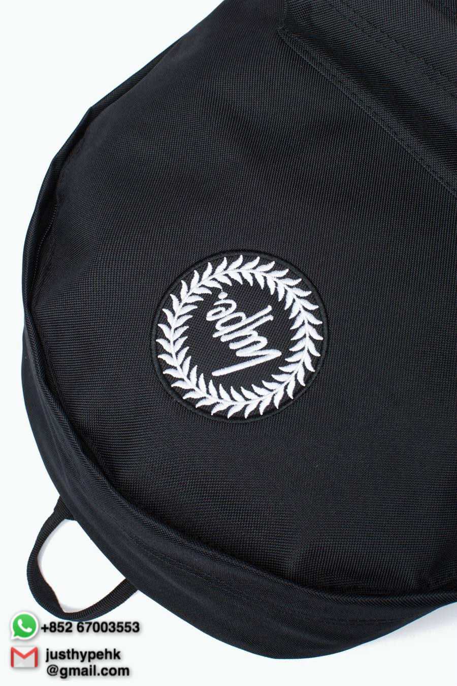 Thumbnail: 英國正品HYPE BLACK BADGE BACKPACK WITH PINK POM POM香港HYPE黑色書包背囊現貨代購