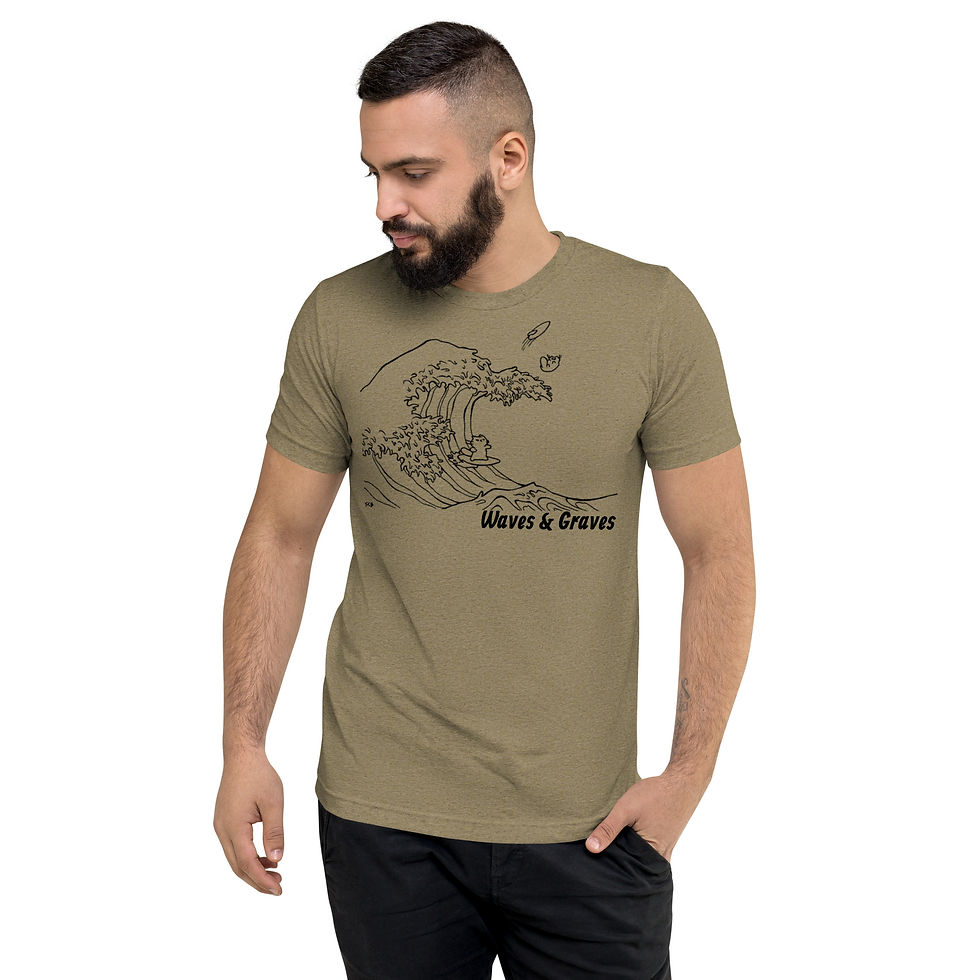 Thumbnail: Waves & Graves | Surfin’ — Short sleeve t-shirt