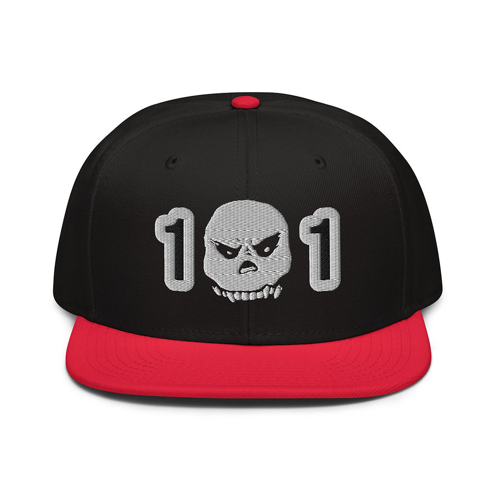 Thumbnail: Waves & Graves 101 Skull | Flat Bill Snapback Hat