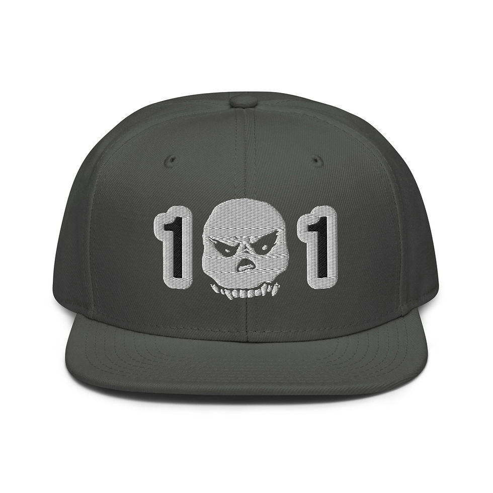 Thumbnail: Waves & Graves 101 Skull | Flat Bill Snapback Hat