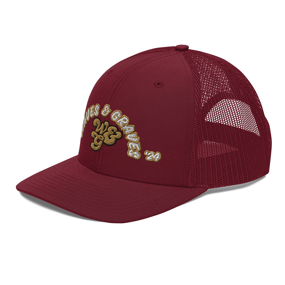 Thumbnail: Waves & Graves | Retro Script-stitch II (W&G) Trucker Cap