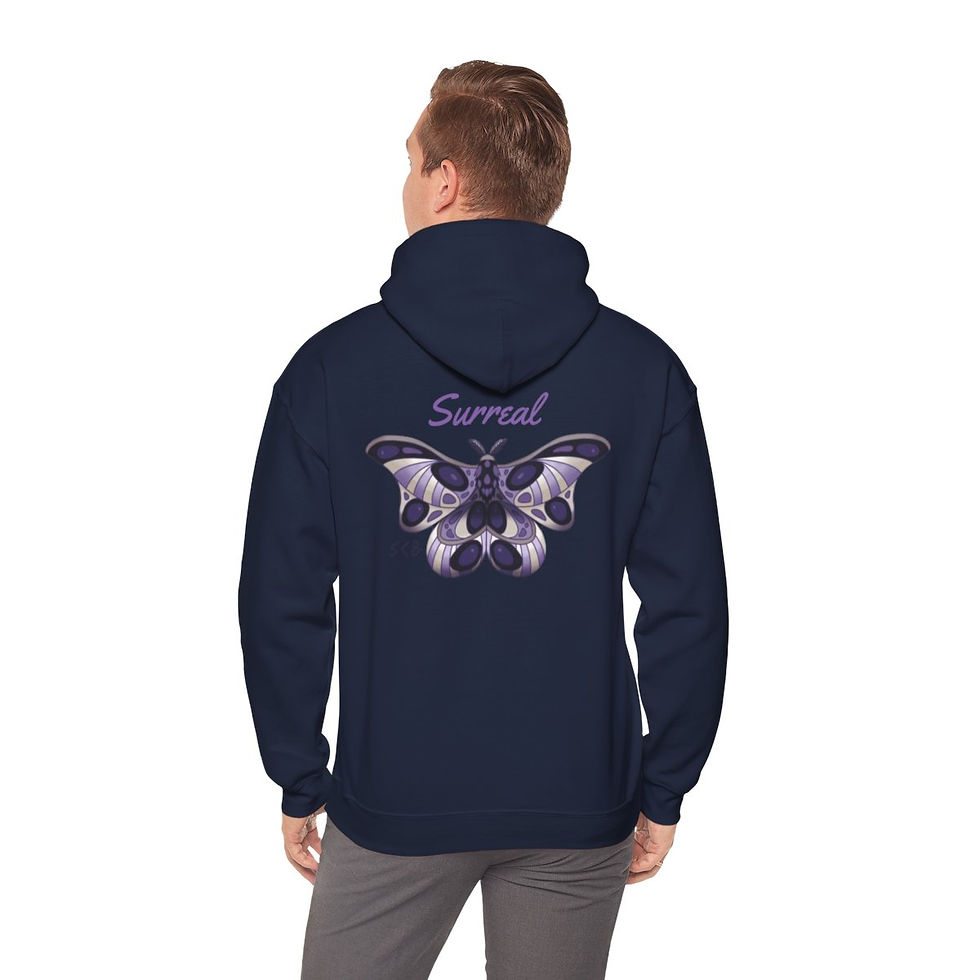 Thumbnail: Surreal Season | Twilight Moth - Unisex Heavy Blend™ Hooded Sweatshirt