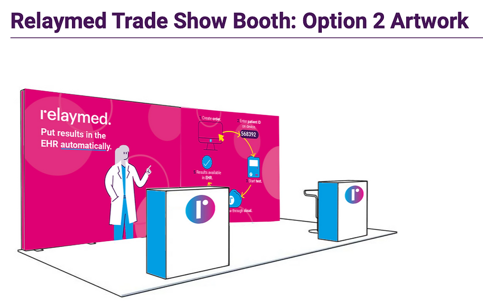 Relaymed booth design