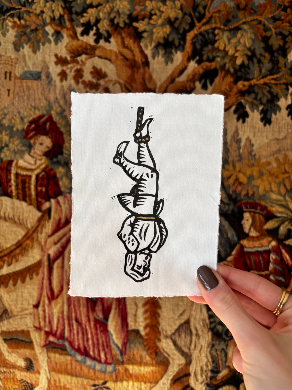 hangman medieval illustration.