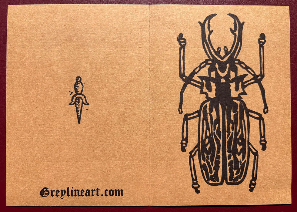 Thumbnail: A6 insect greeting card 