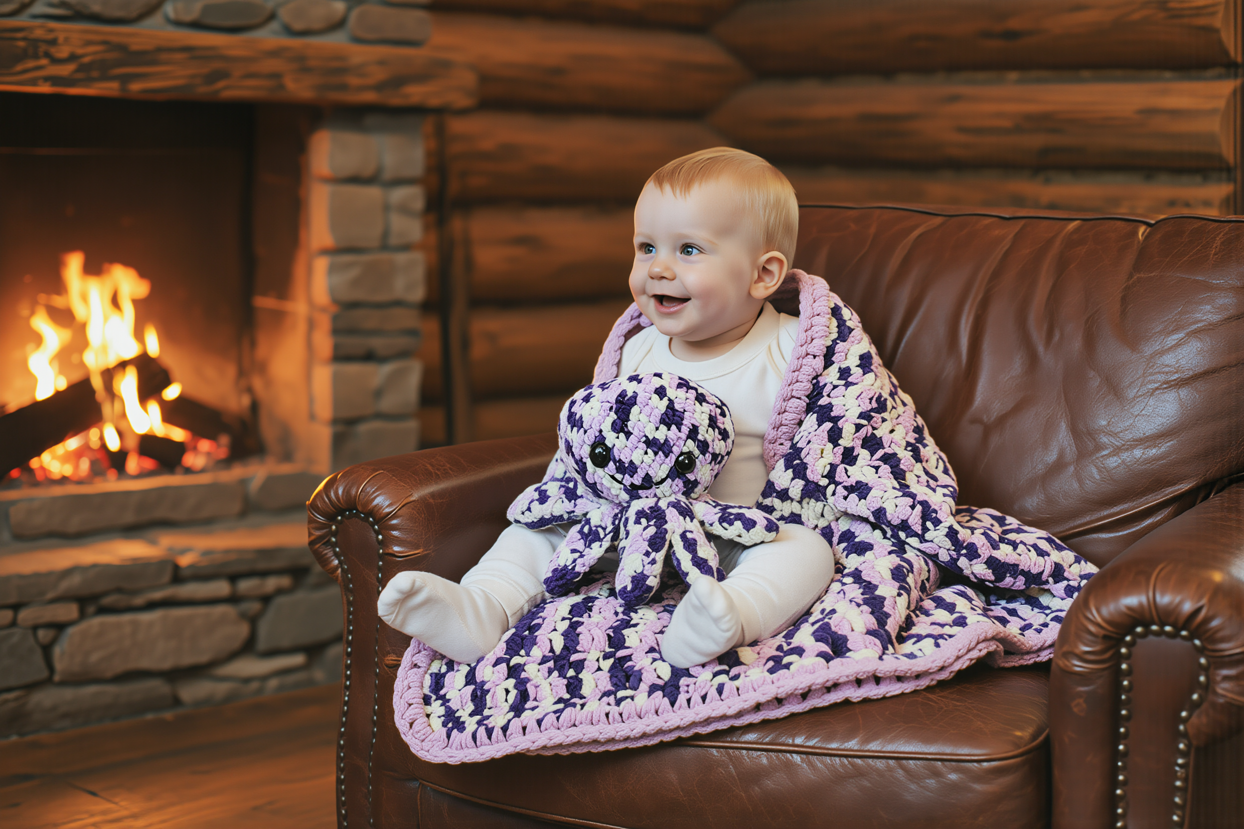 Handmade Lavender Island Snuggle Blankie