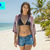 Video of Handmade plum mauve and cream crochet cardigan over swimwear