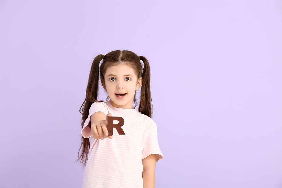 Little girl with letter R on color background.jpg